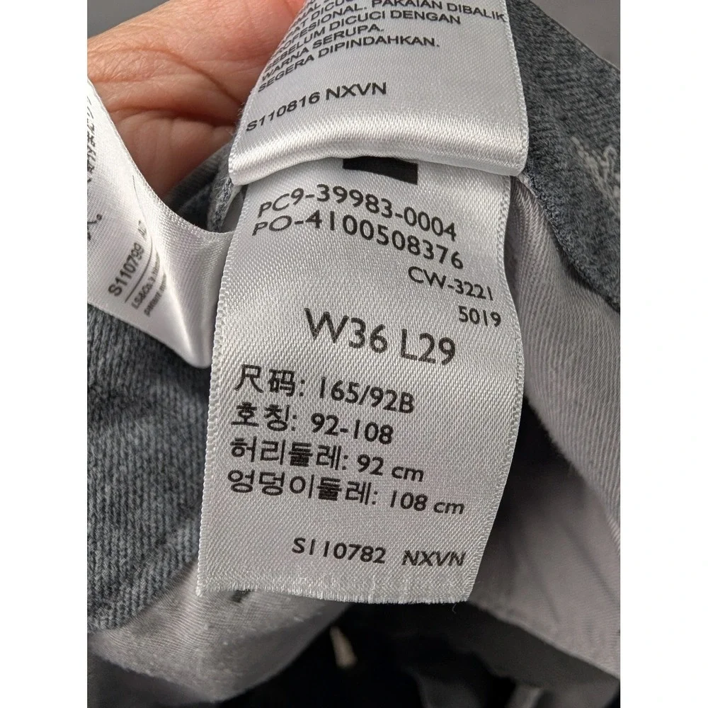 Dockers Mens Smart 360 Flex Khaki Chino Pants Grey W36 L29 39983-0004